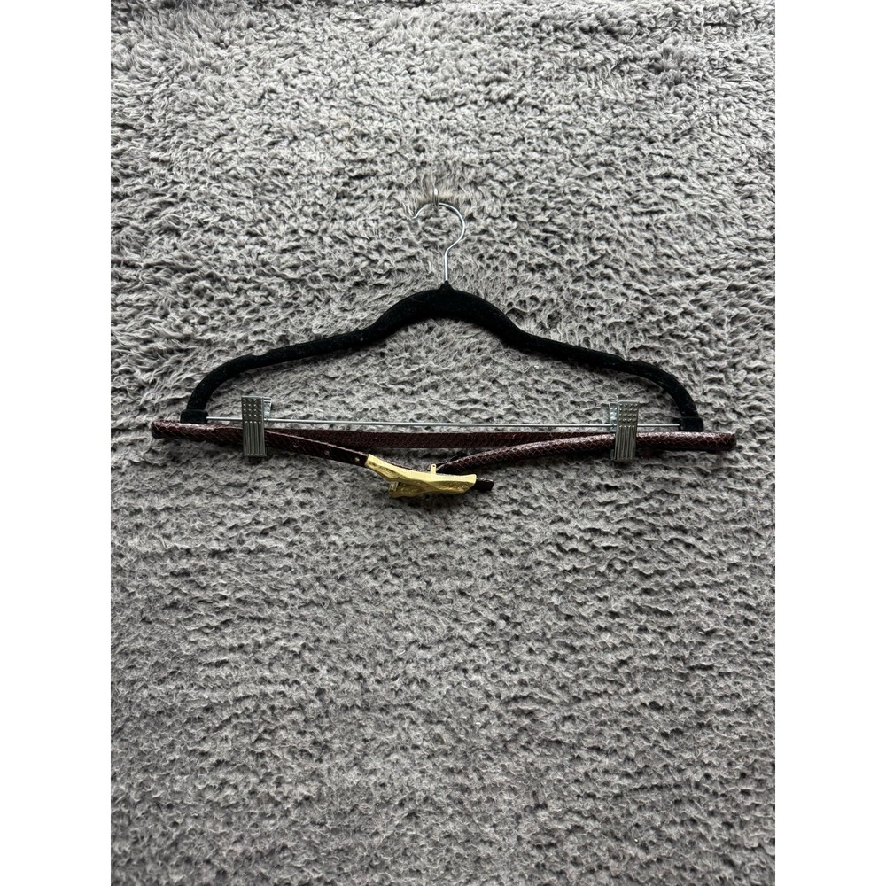 Vintage Diane Von Furstenberg Snake Embossed Leather Waist Belt Womens Size M